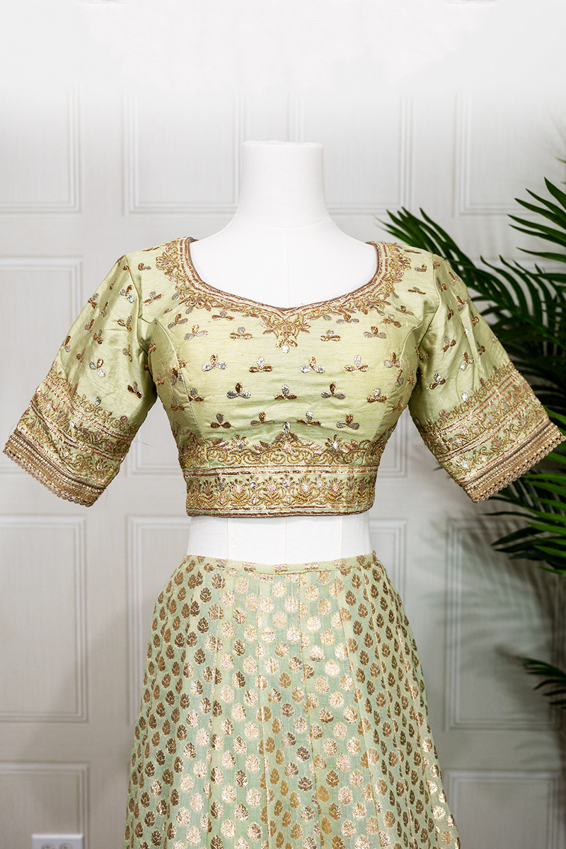 Sage Green Lehenga Choli - Image 3