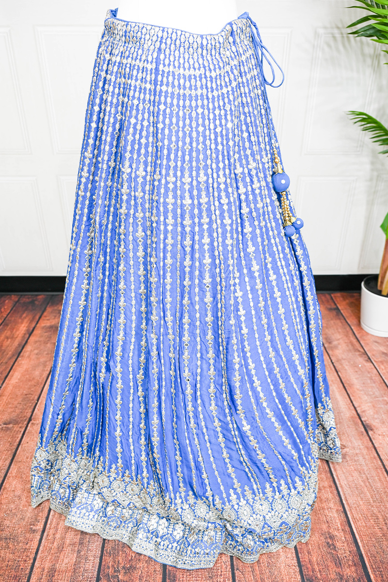 Powder Blue Lehenga Choli - Image 2