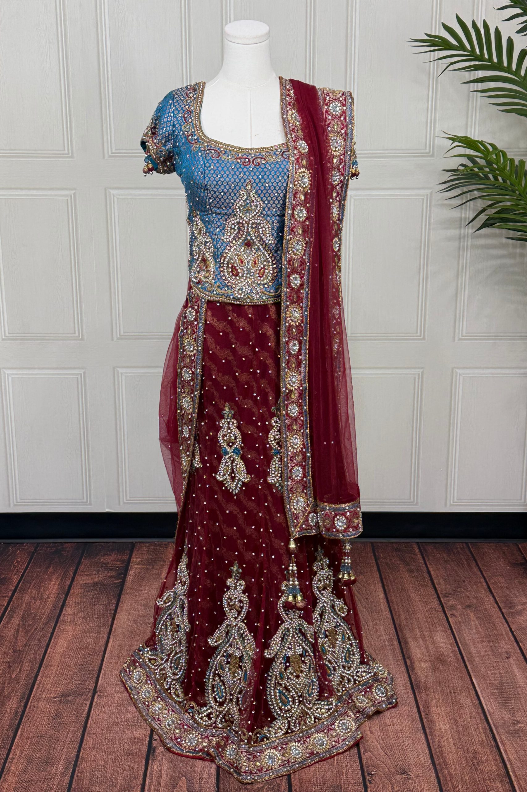 Blue Banarasi Zardozi Ensemble