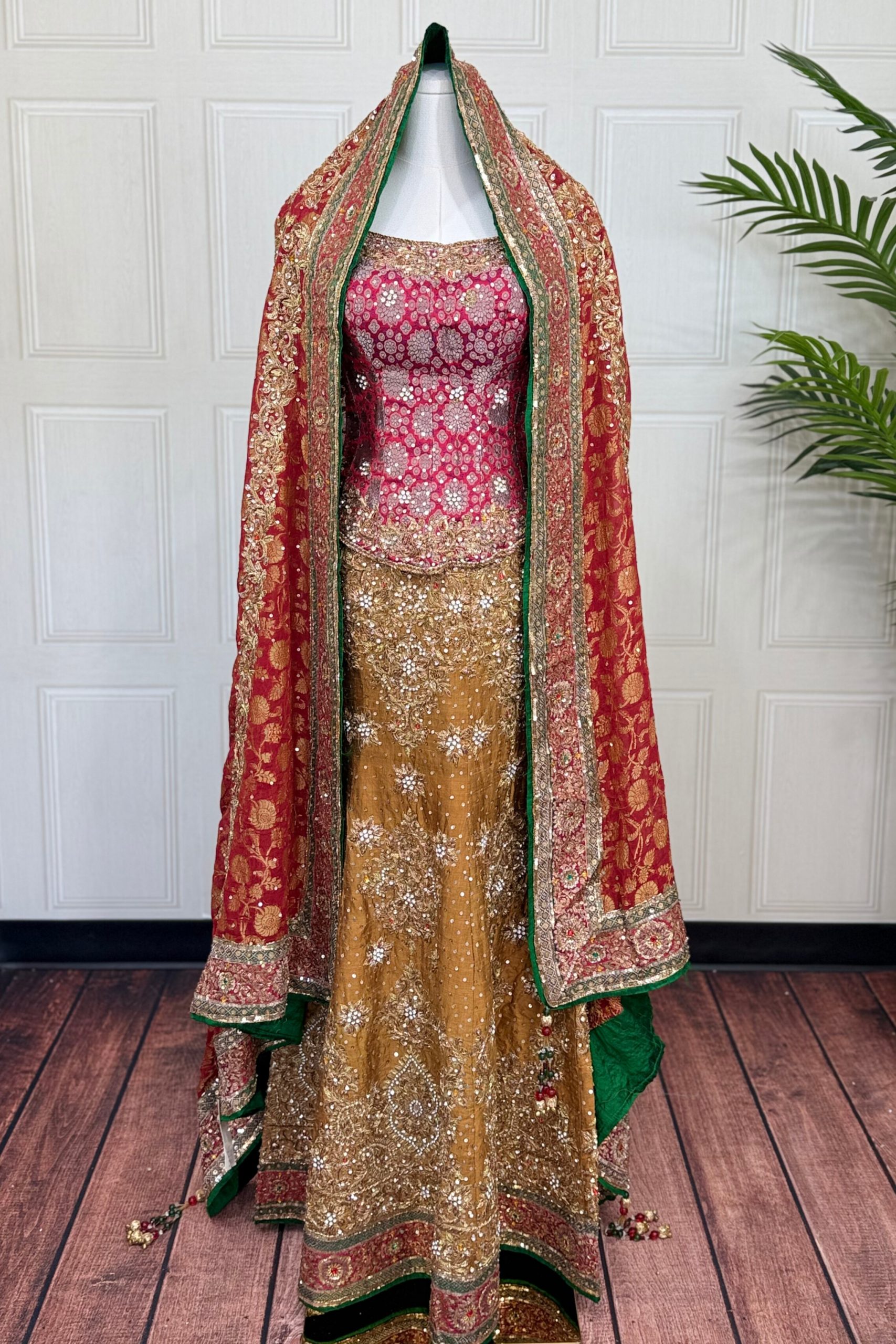 Mustard Regal Zardozi Bridal Ensemble
