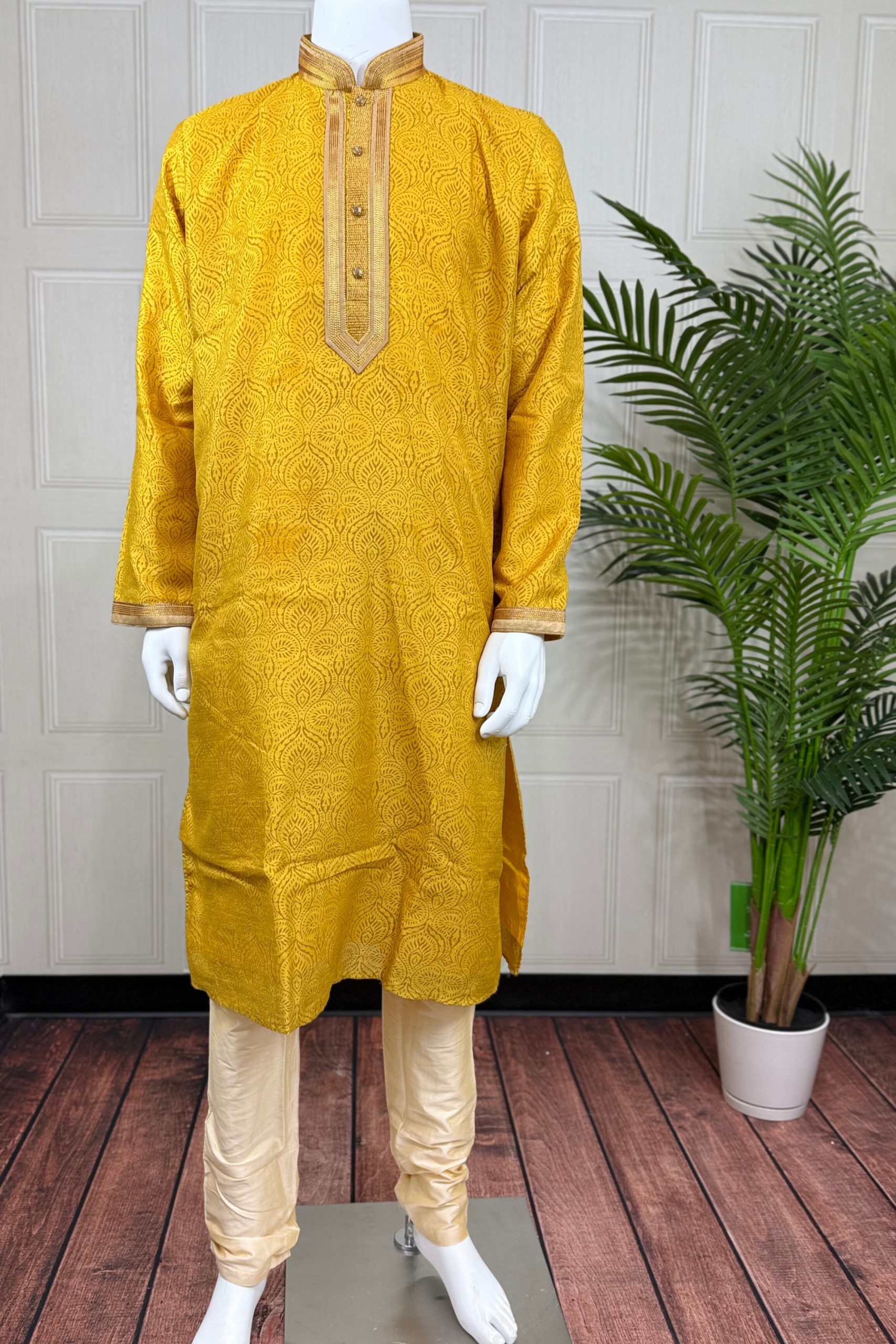 Urban Mustard Silk Ensemble